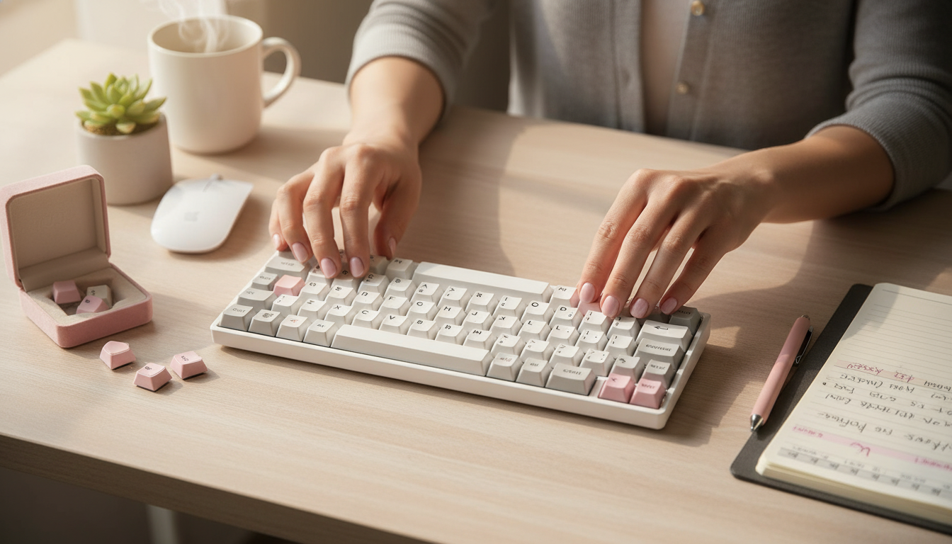 21 Heart Keycaps: Cute Accent Kit for MX Keyboards