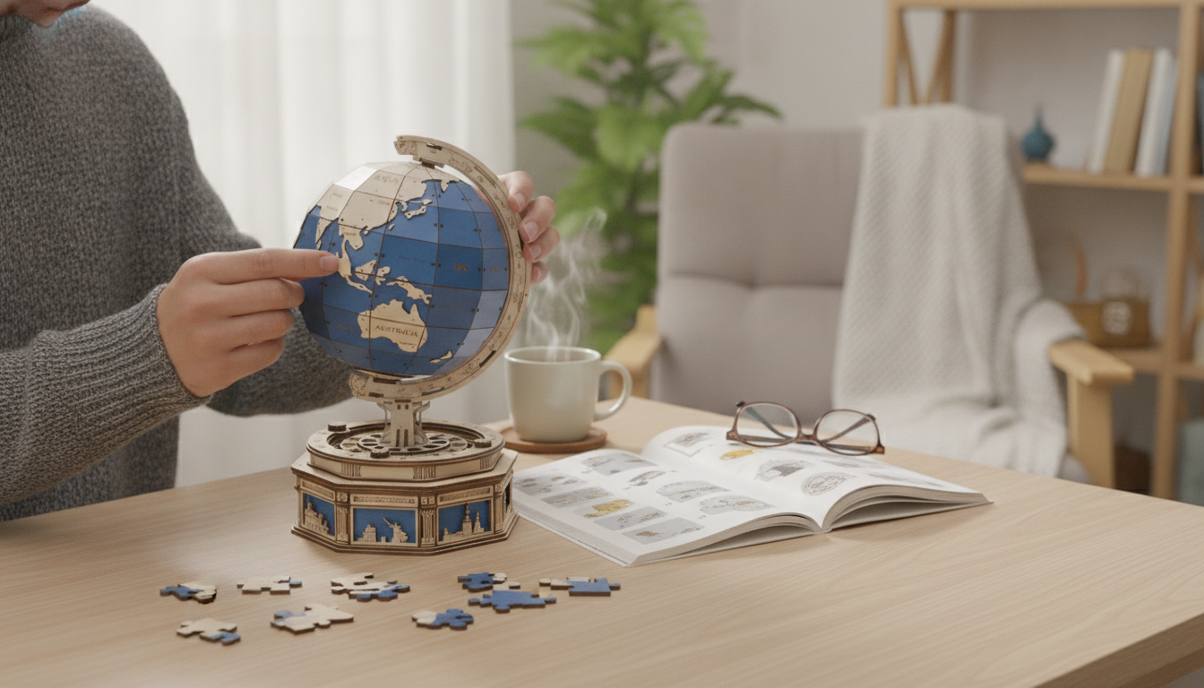 Build & Display: 3D Wooden Globe Puzzle Guide