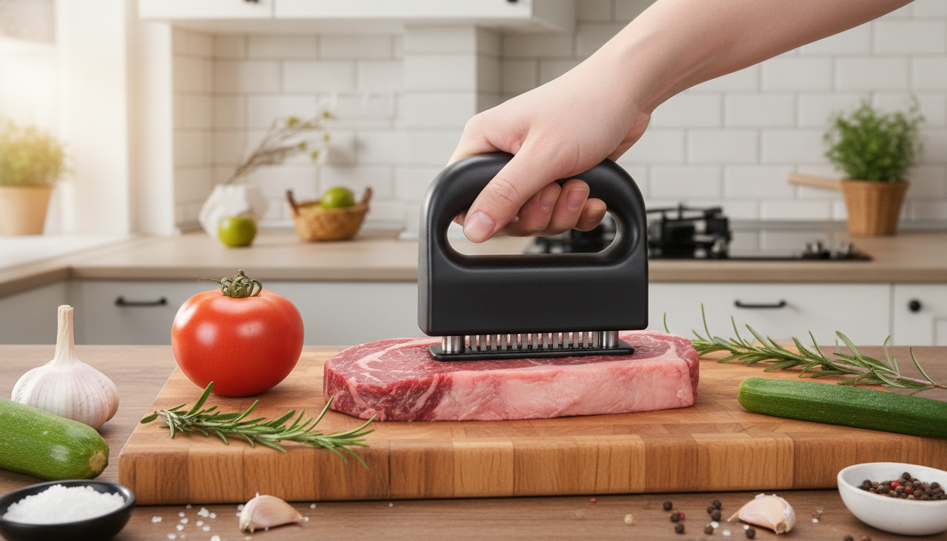 48-Blade Meat Tenderizer: Juicier Steaks, Chops & Chicken