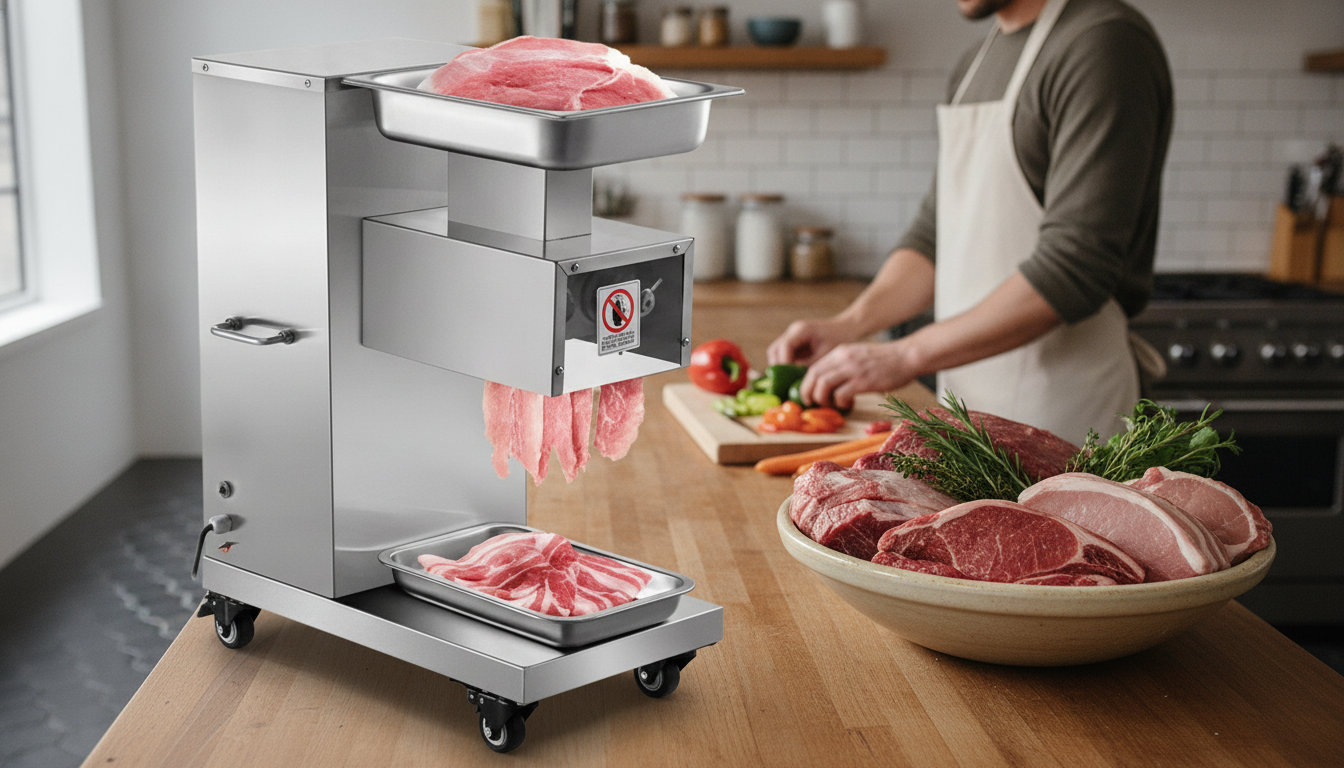 750W Electric Meat Slicer for Fast, Even Home Prep
