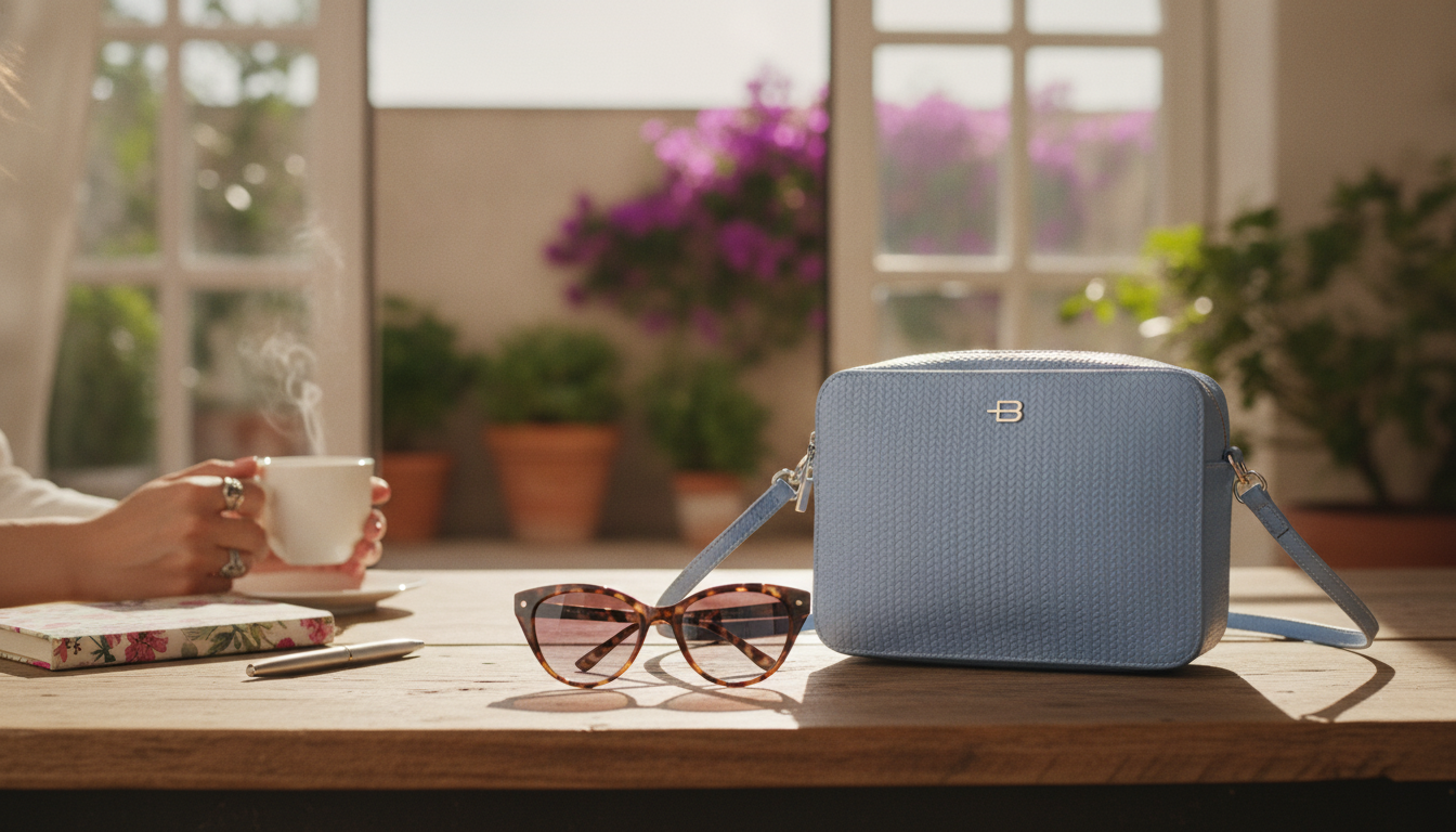 Baldinini Trend Light Blue Calfskin Camera Bag Guide