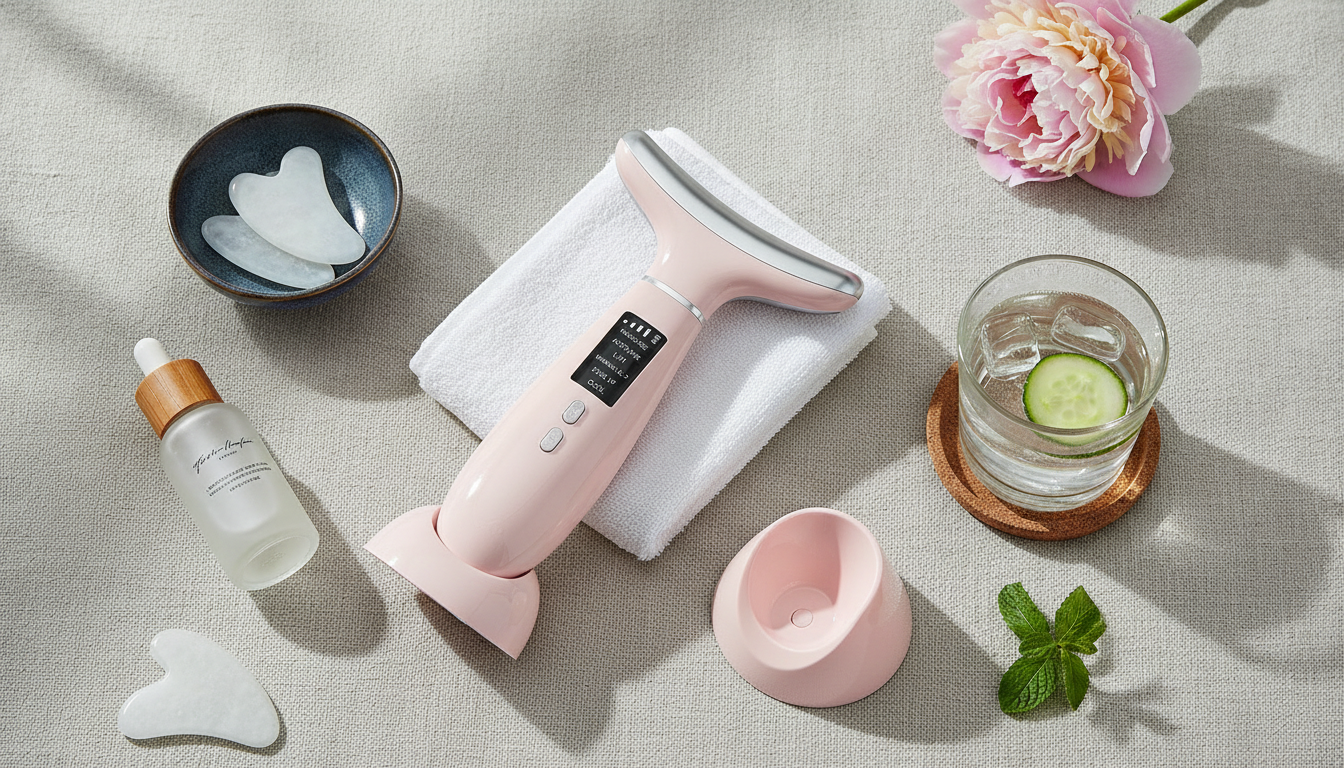 EMS Cooling Massager: De-Puff, Lift & Soothe Neck