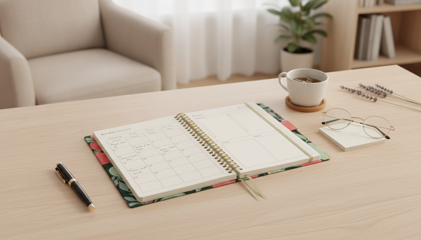 Floral A5 Monthly Planner 2025–2026 (To-Dos + Notes)