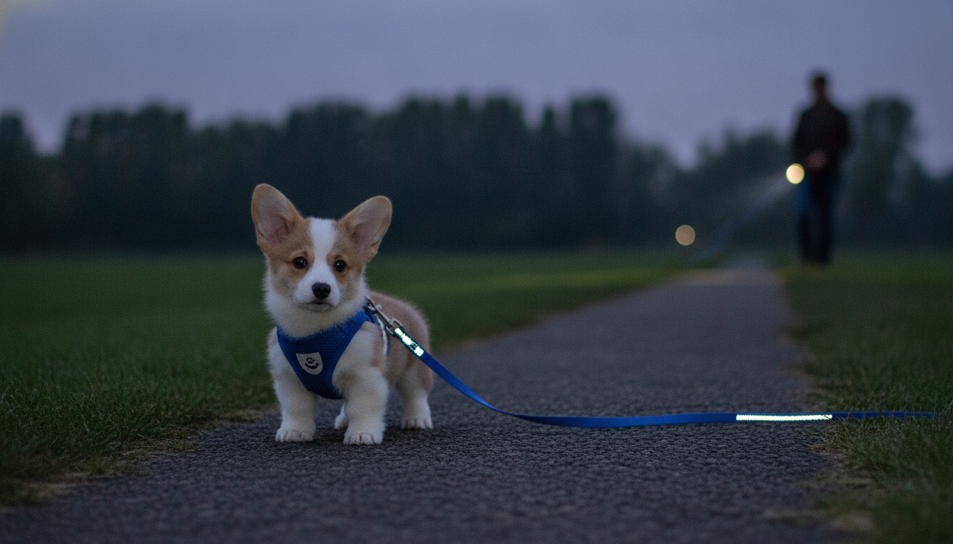 Reflective Dog Harness & Leash Set: Safer Low-Light Walks