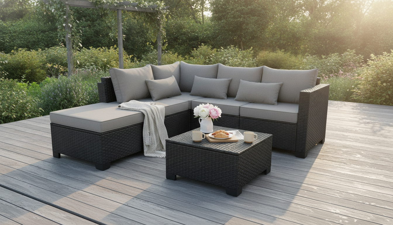 Space-Smart 3-Piece Wicker Patio Set With Storage Table