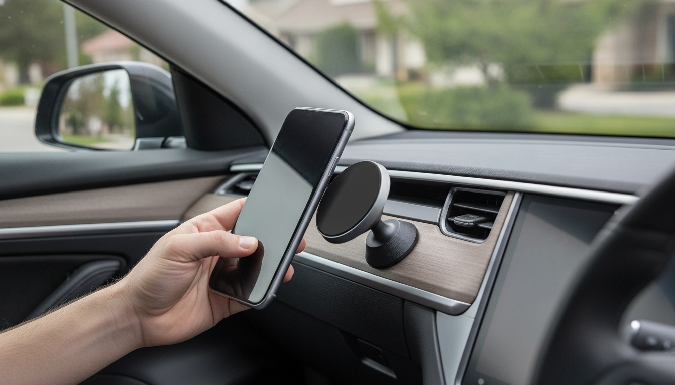 Universal Magnetic Vent Phone Mount: Quick One-Hand Hold