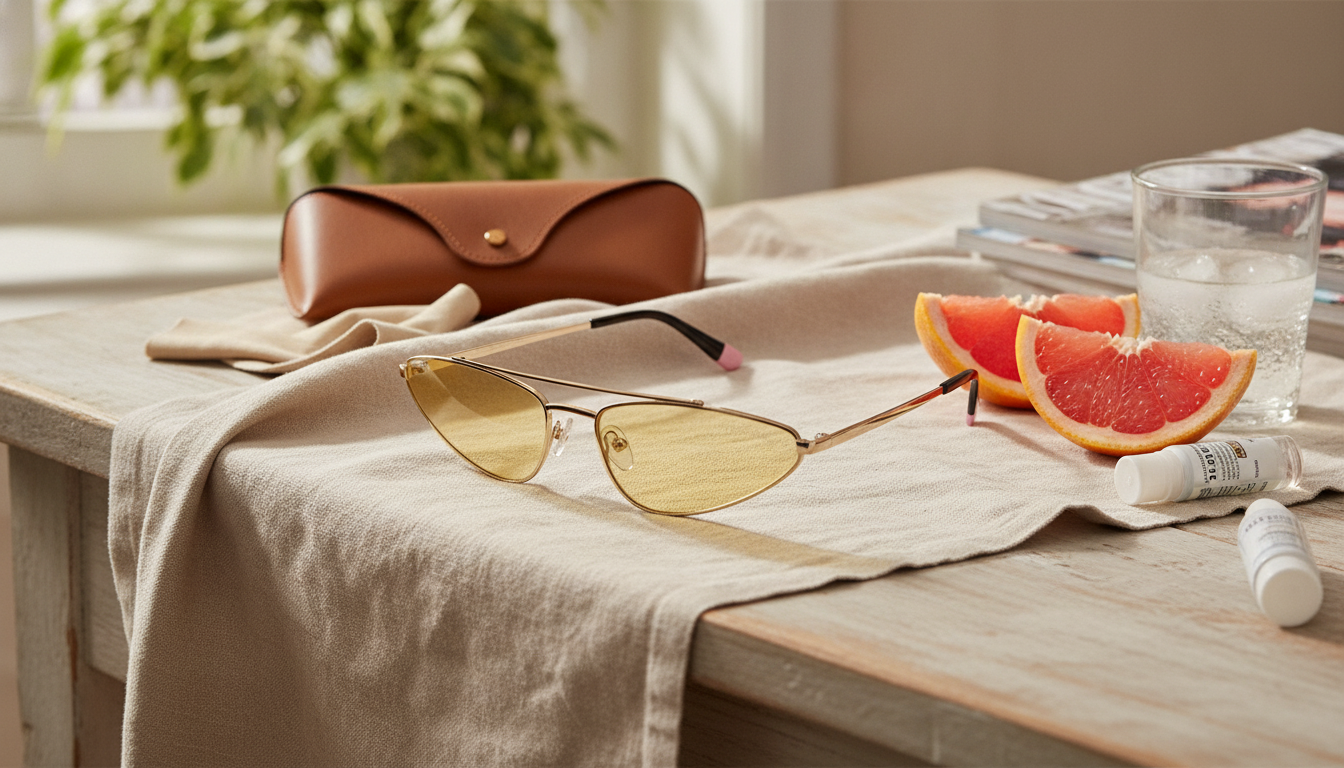 Victoria’s Secret Gold Oval Metal Sunglasses Fit & Care