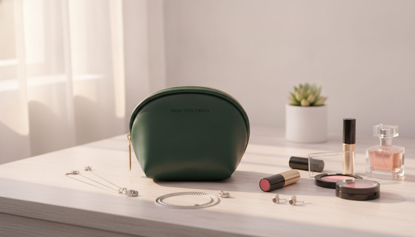 Waterproof PU Leather Cosmetic Bag for Makeup & Jewelry