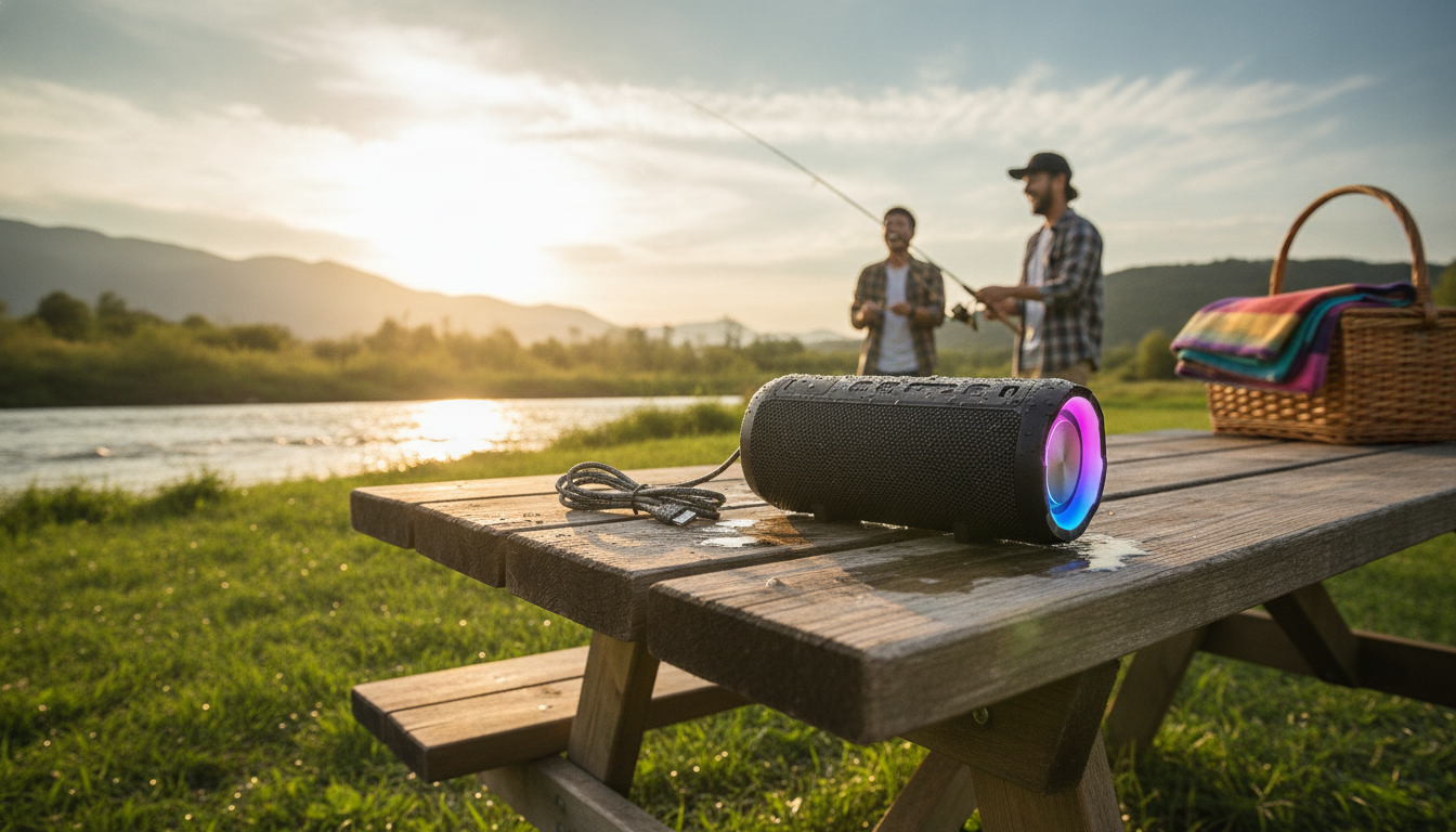 24W Waterproof Portable Bluetooth Speaker for Outdoor Bass