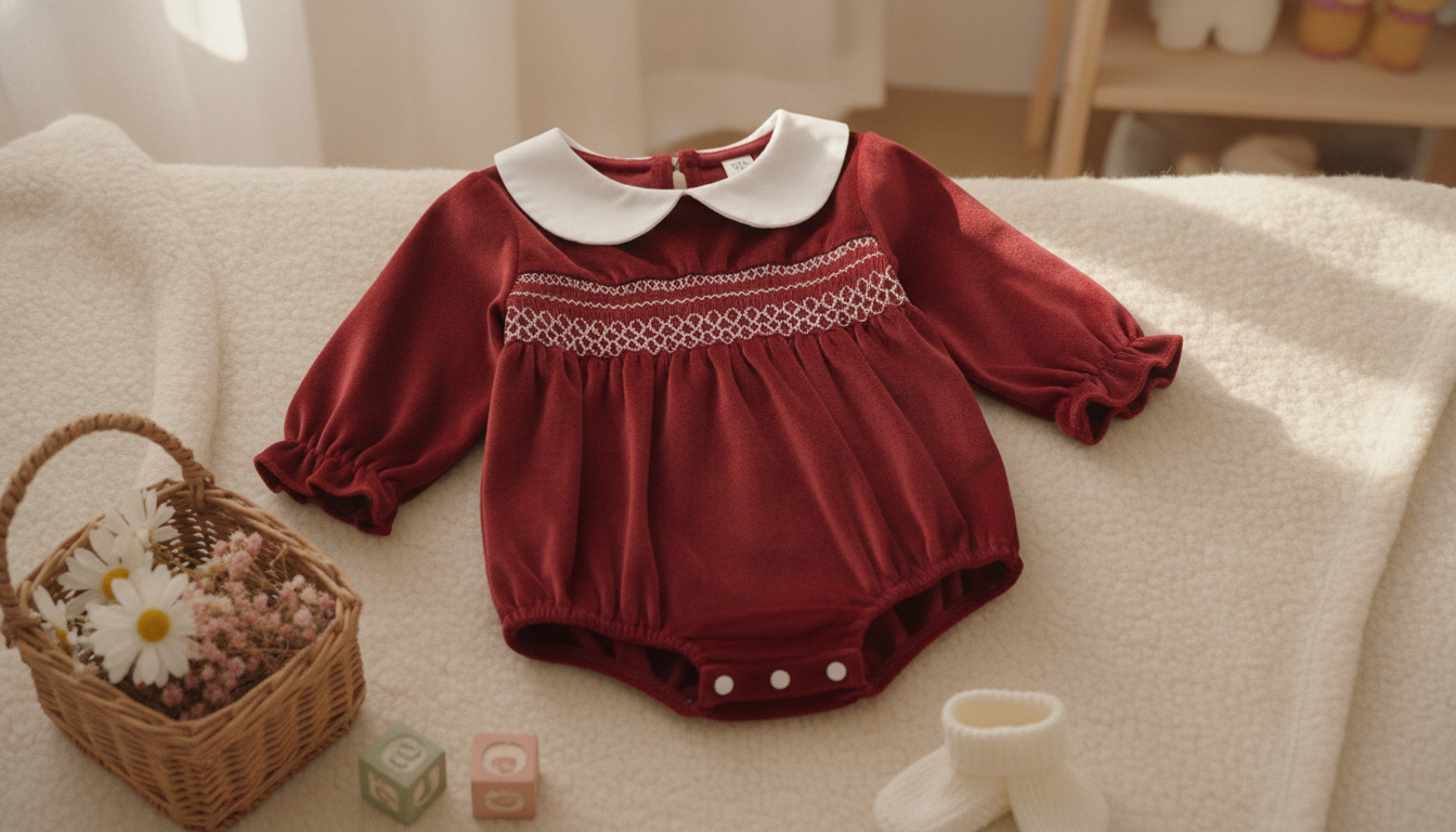 Velvet Romper for Baby Girls: Collar, Fit & Care
