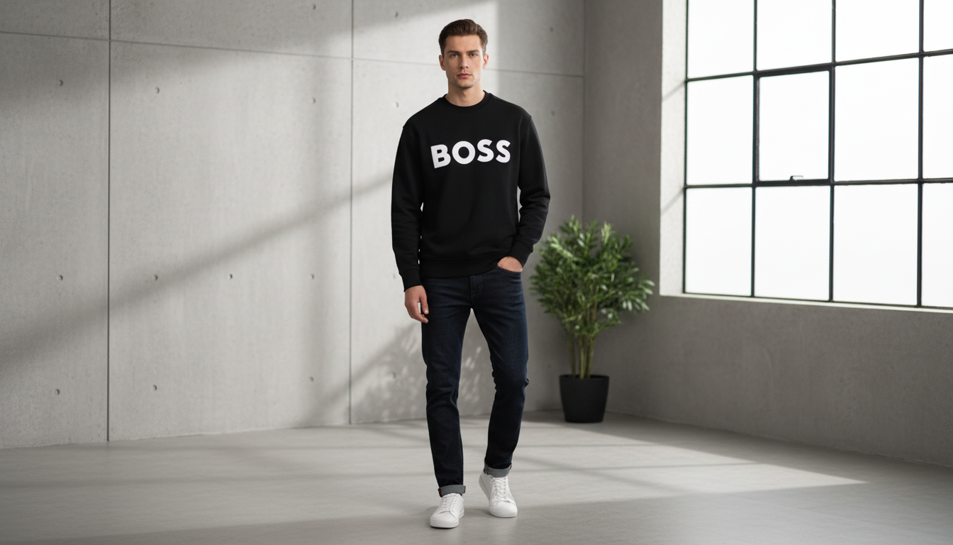 Boss Men’s Black Cotton Sweatshirt: Fit, Care & Styling