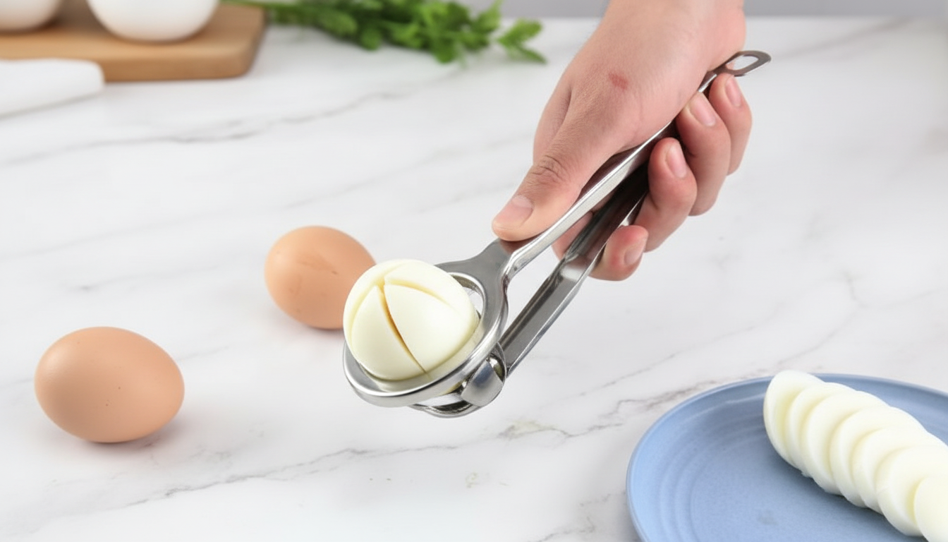 Stainless Steel Egg & Fruit Slicer: Perfect Slices Fast