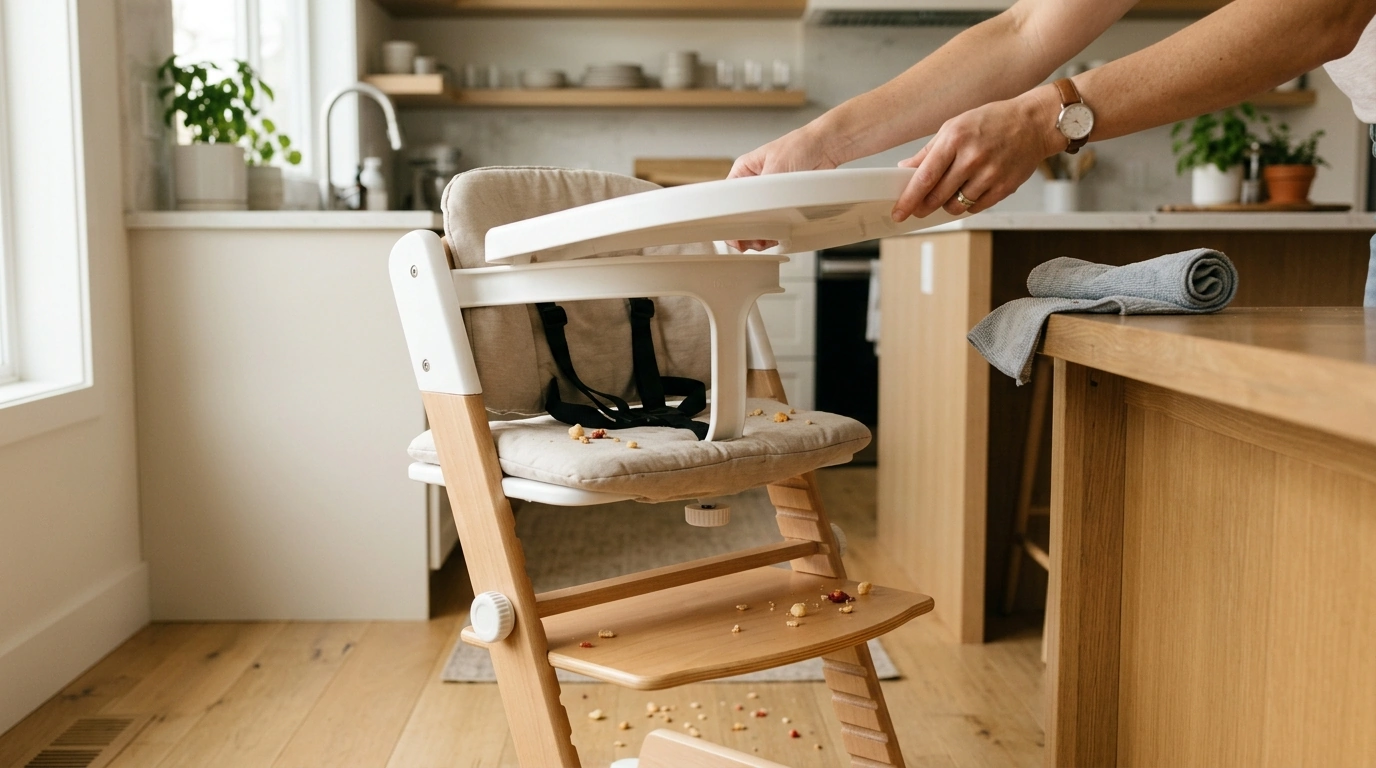 Adjustable High Chair With Foot Rest & Removable Tray