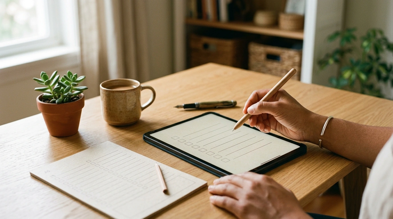 AI Daily Intention Checklist: Printable & Digital Routine