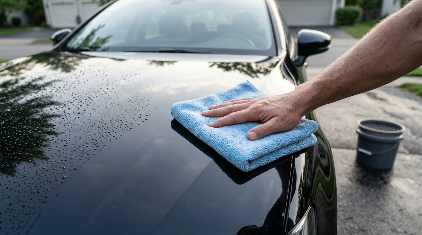 350GSM Edgeless Microfiber Towel for Swirl-Free Drying