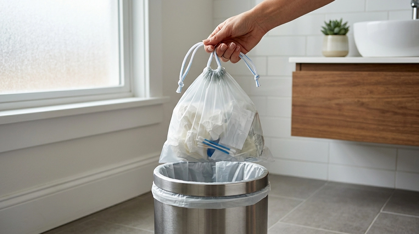 4-Gallon Thickened Drawstring Trash Bags for Daily Use