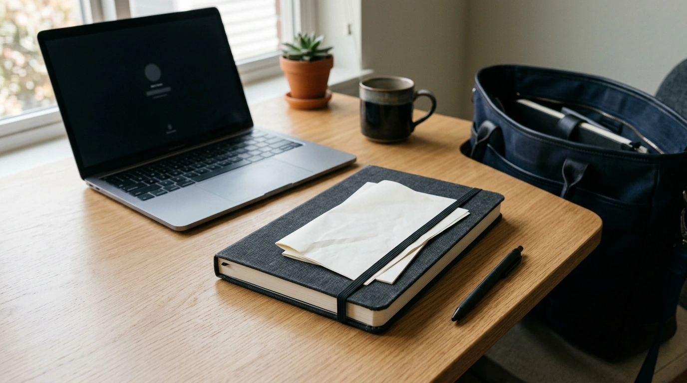 A5 Strap Notebook for Work: Organized Notes Anywhere