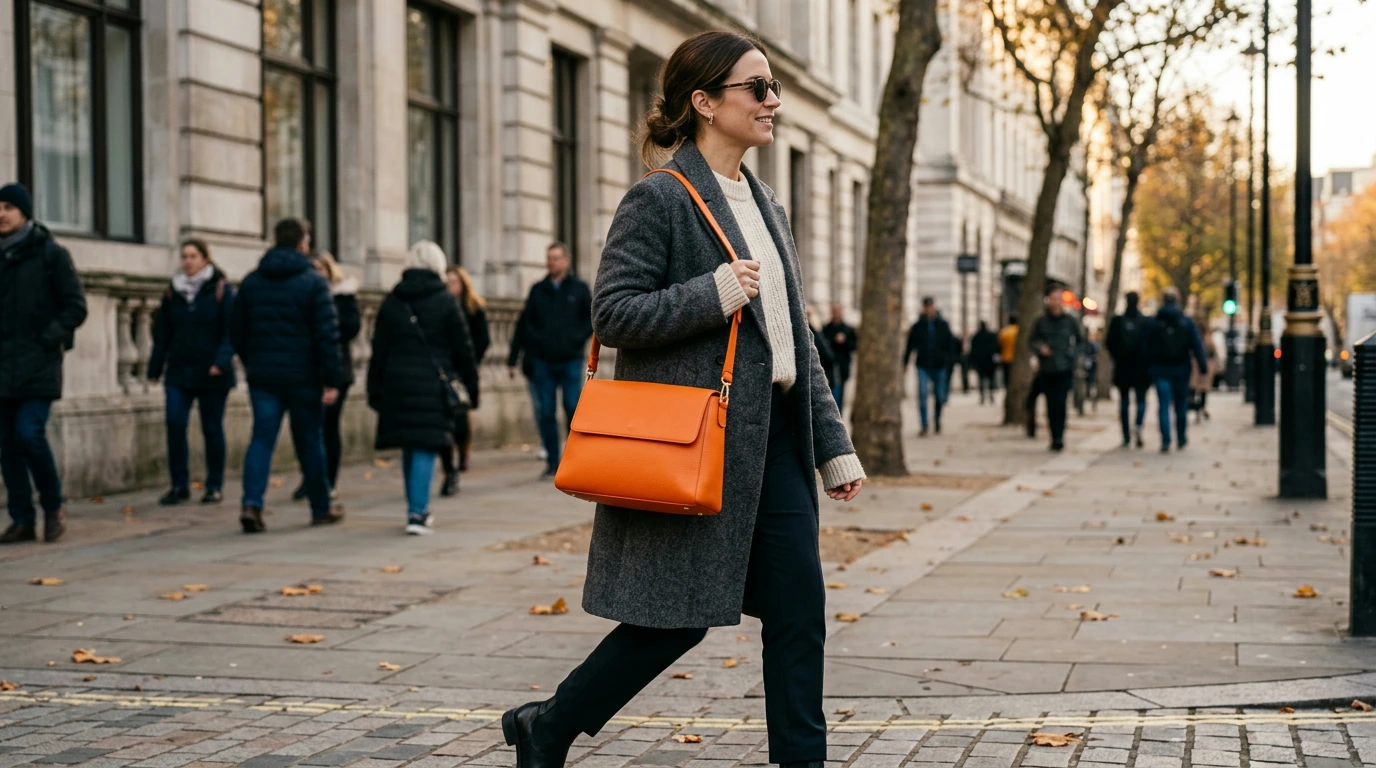 Calvin Klein Orange Shoulder Bag for Fall & Winter