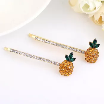 Crystal Pineapple Hairpin: Tropical Sparkle for Easy Updos