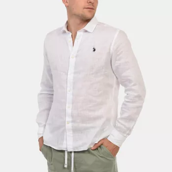 U Polo Assn Men’s White Linen Shirt: Fit & Styling