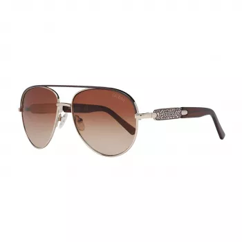 Guess Women’s Gold Metal Sunglasses: Brown Gradient