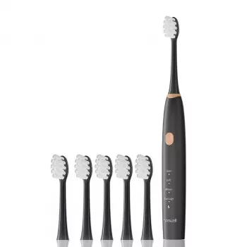 Sonic Toothbrush: Waterproof, Rechargeable, 4 Modes + 8 Heads